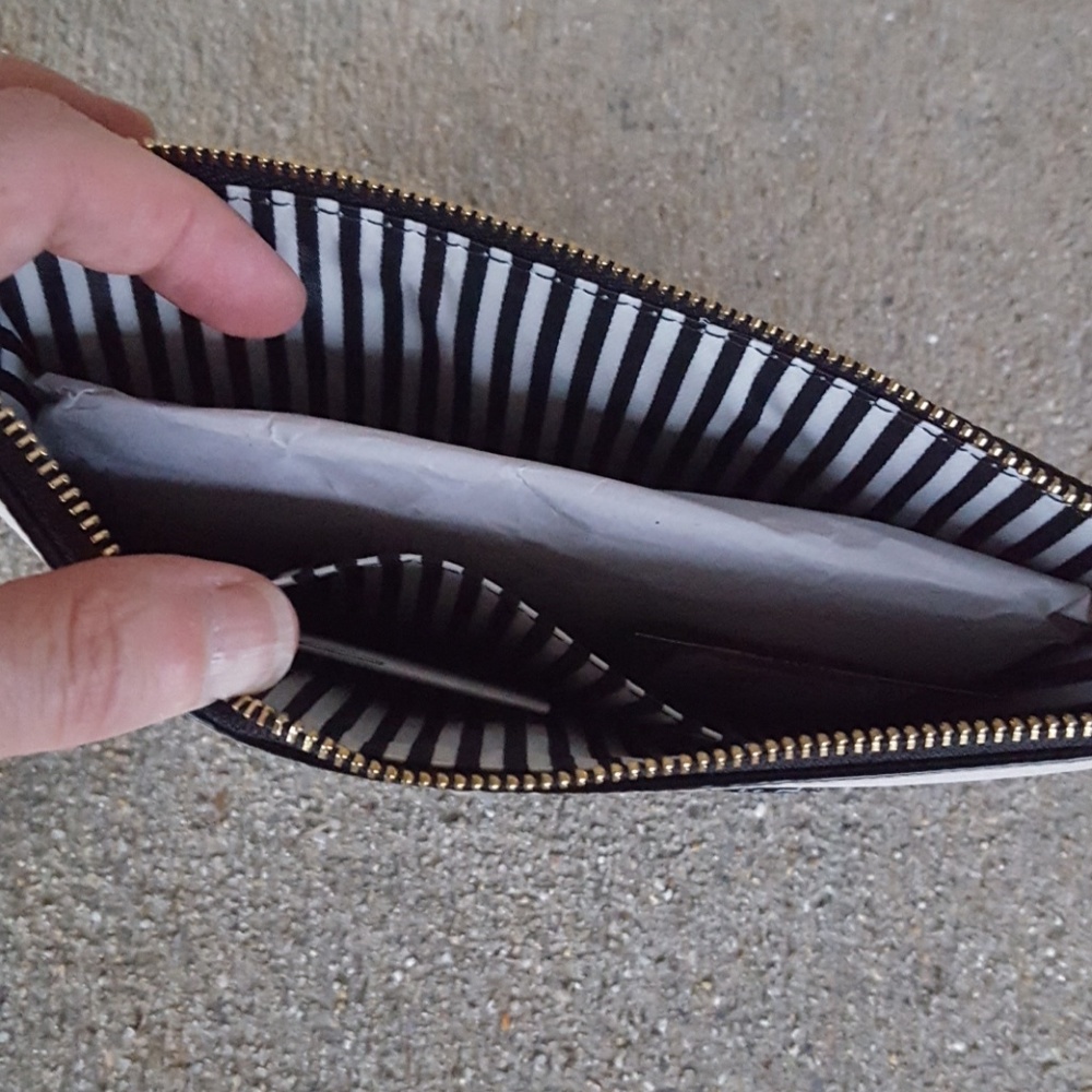 Kate Spade Black and Nude Leather Clutch - Picture 5 of 5